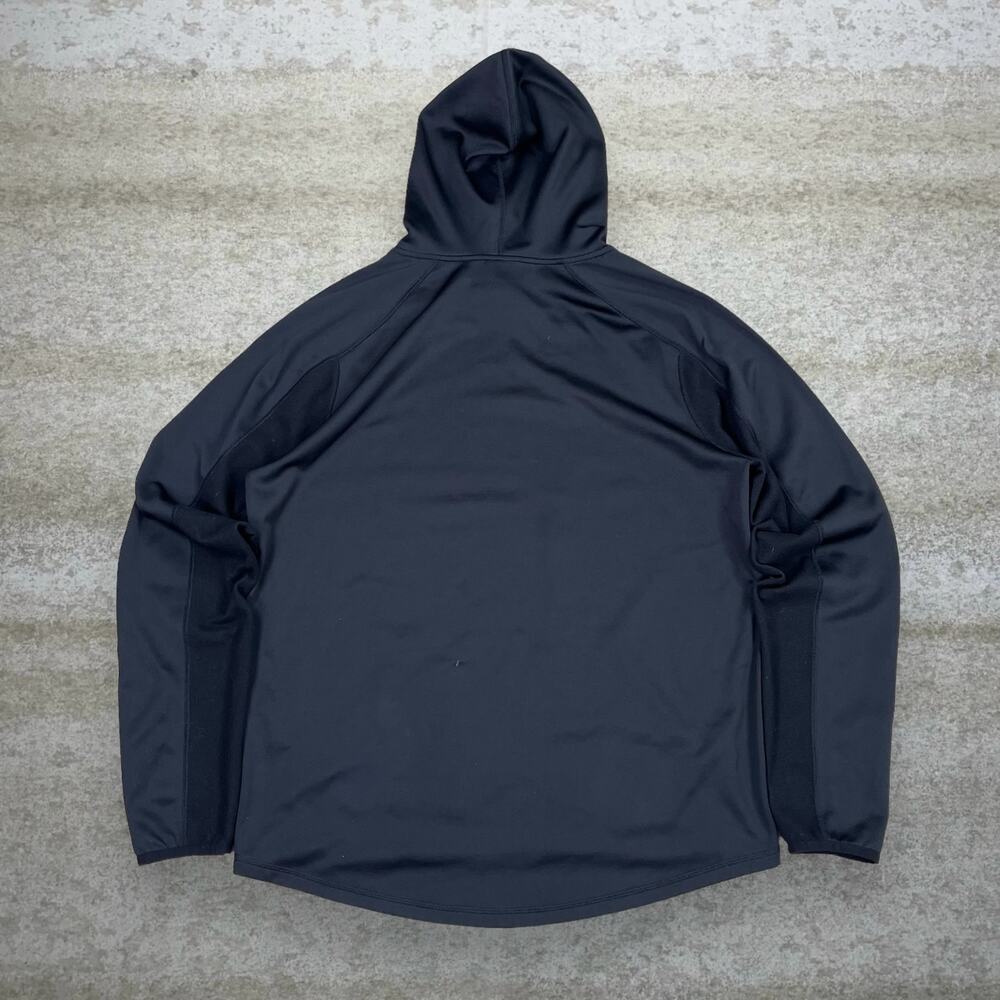 Oakley Hoodie Jet Black Polyester Pullover Grey Logo - Picture 2 of 3